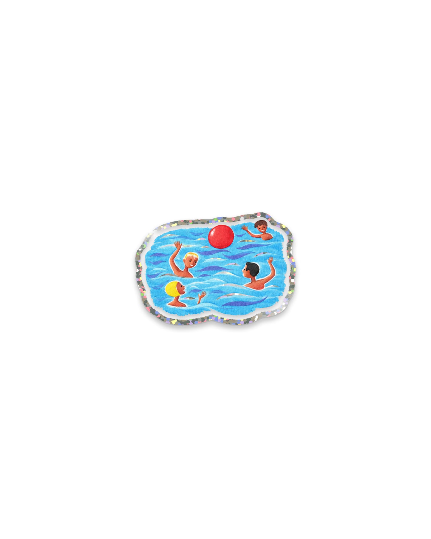 Pool Party Glitter Sticker