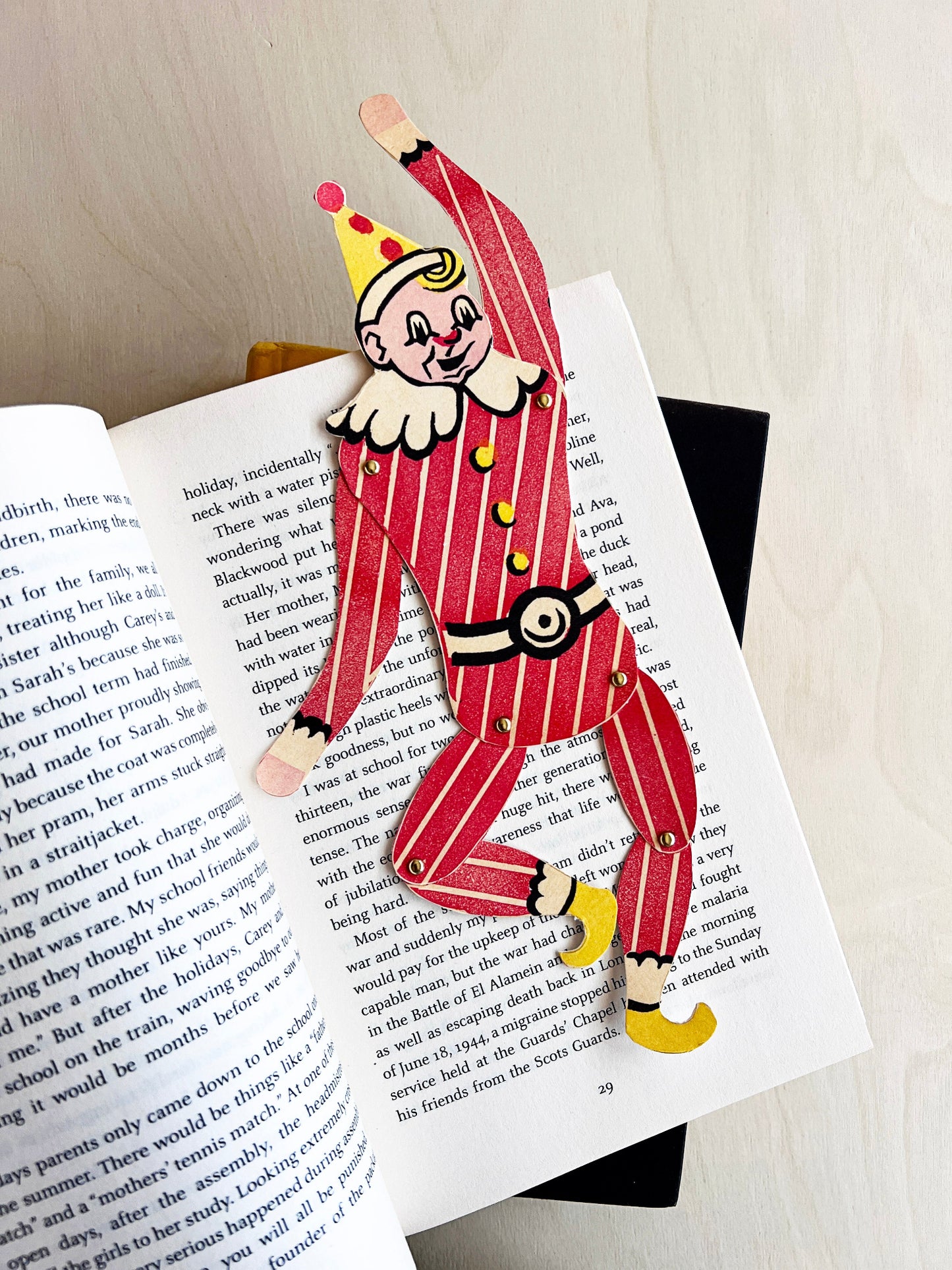 Jolly Paper Clown Puppet Paper Doll