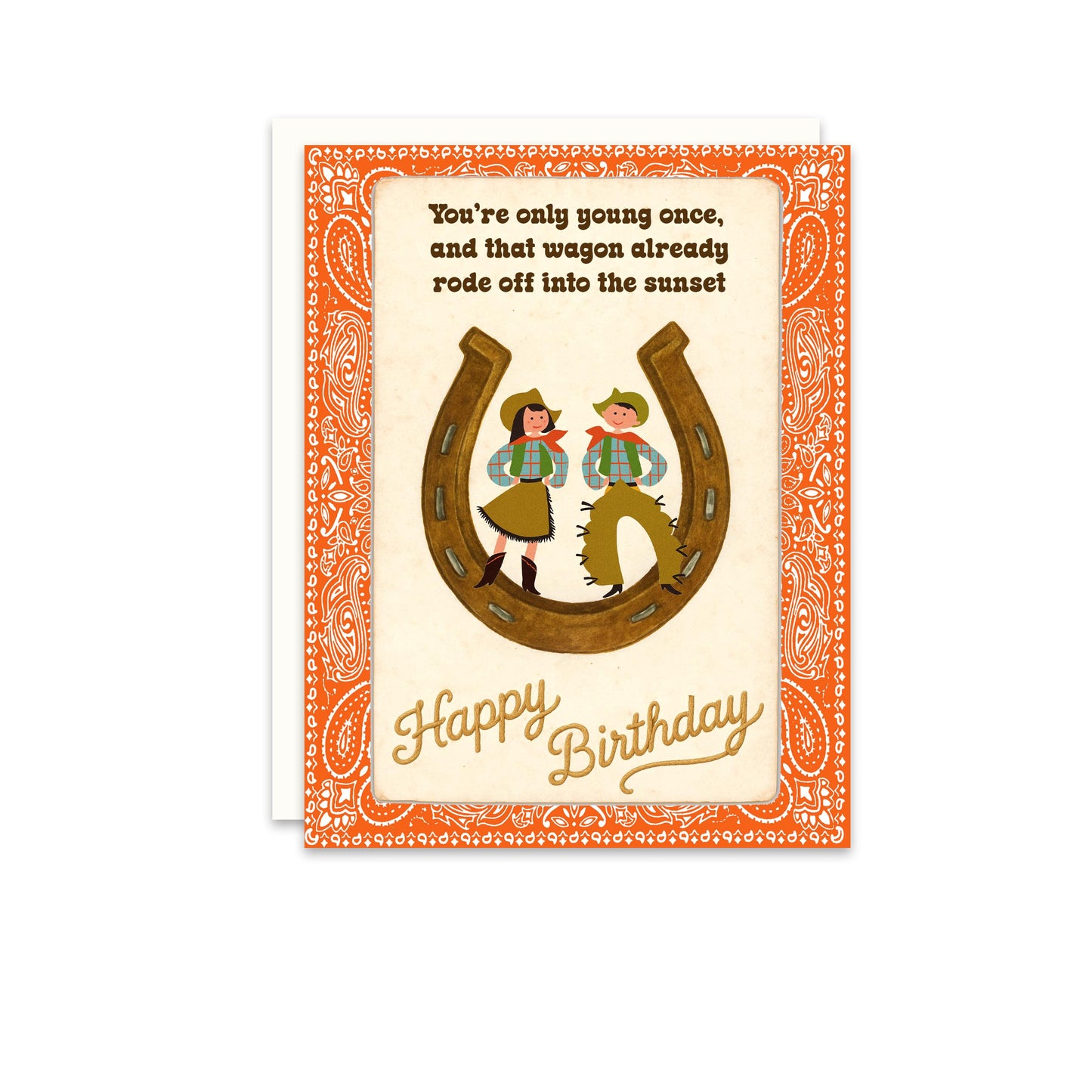 Western Cowboy Cowgirl Funny Birthday Card