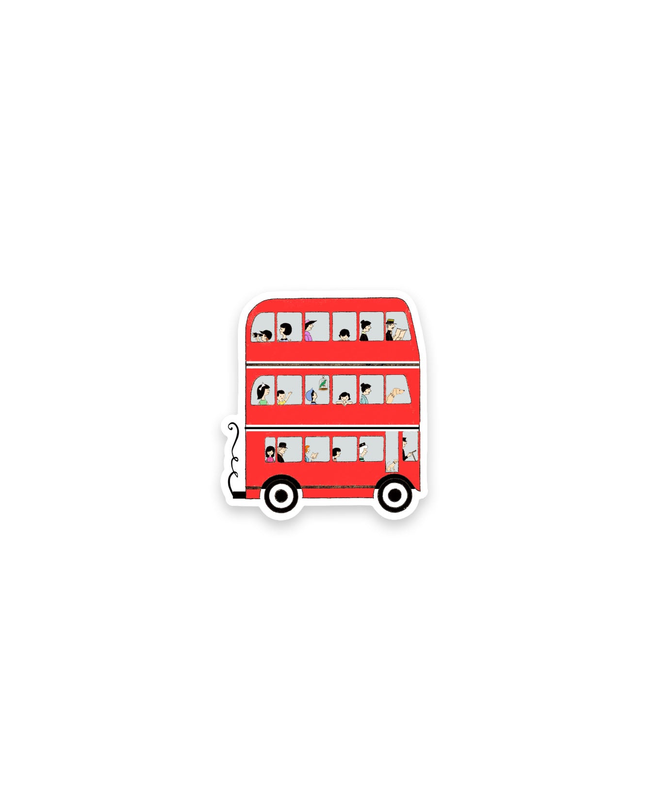London Red Bus Sticker