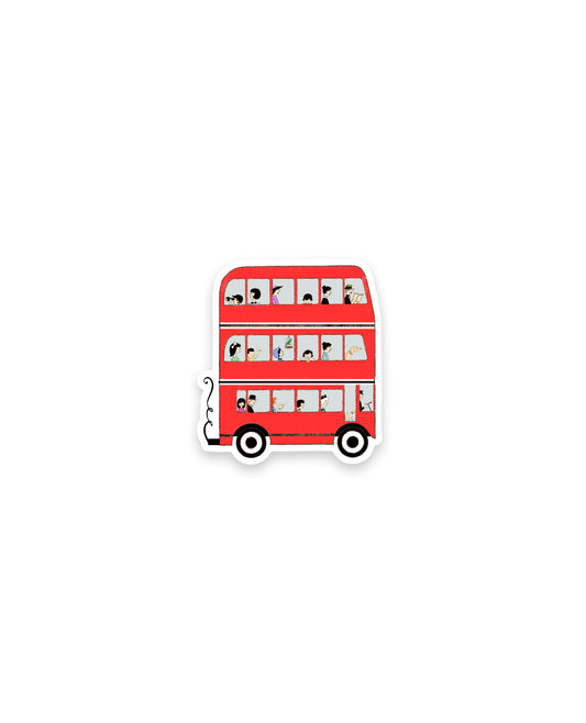 London Red Bus Sticker