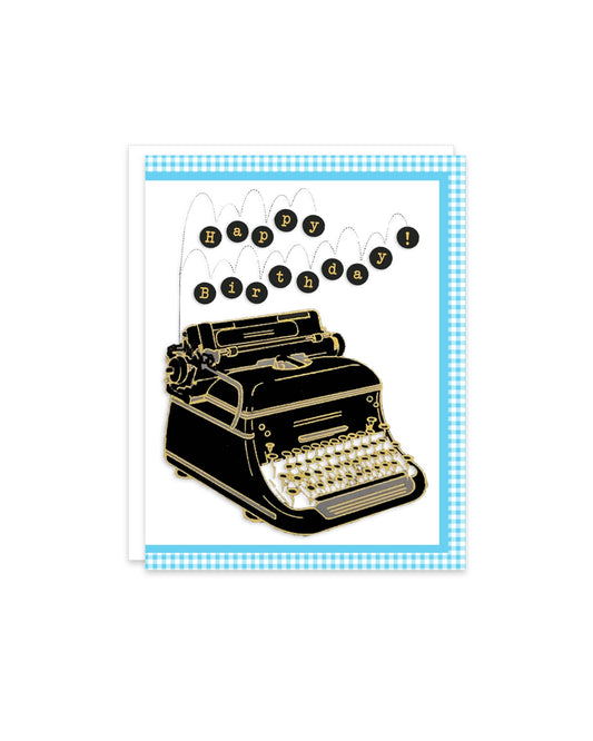 Typewriter Happy Birthday Card
