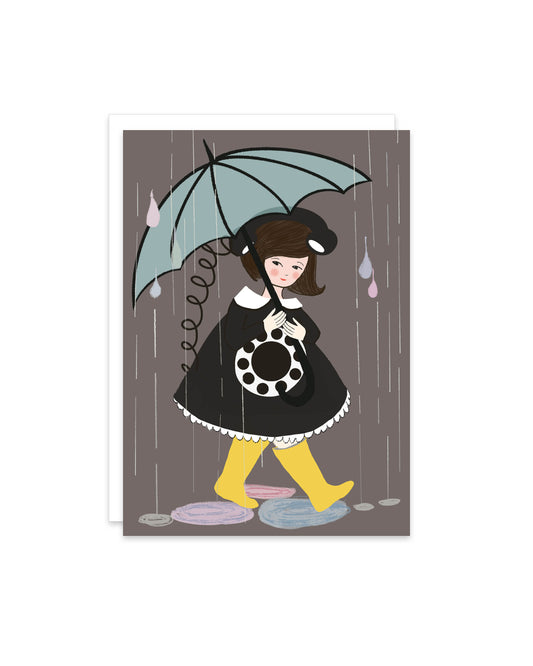 Miss Auraline's Rainy Day Greeting Card