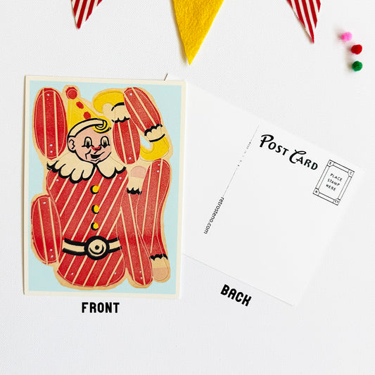 Jolly Paper Clown Puppet Paper Doll