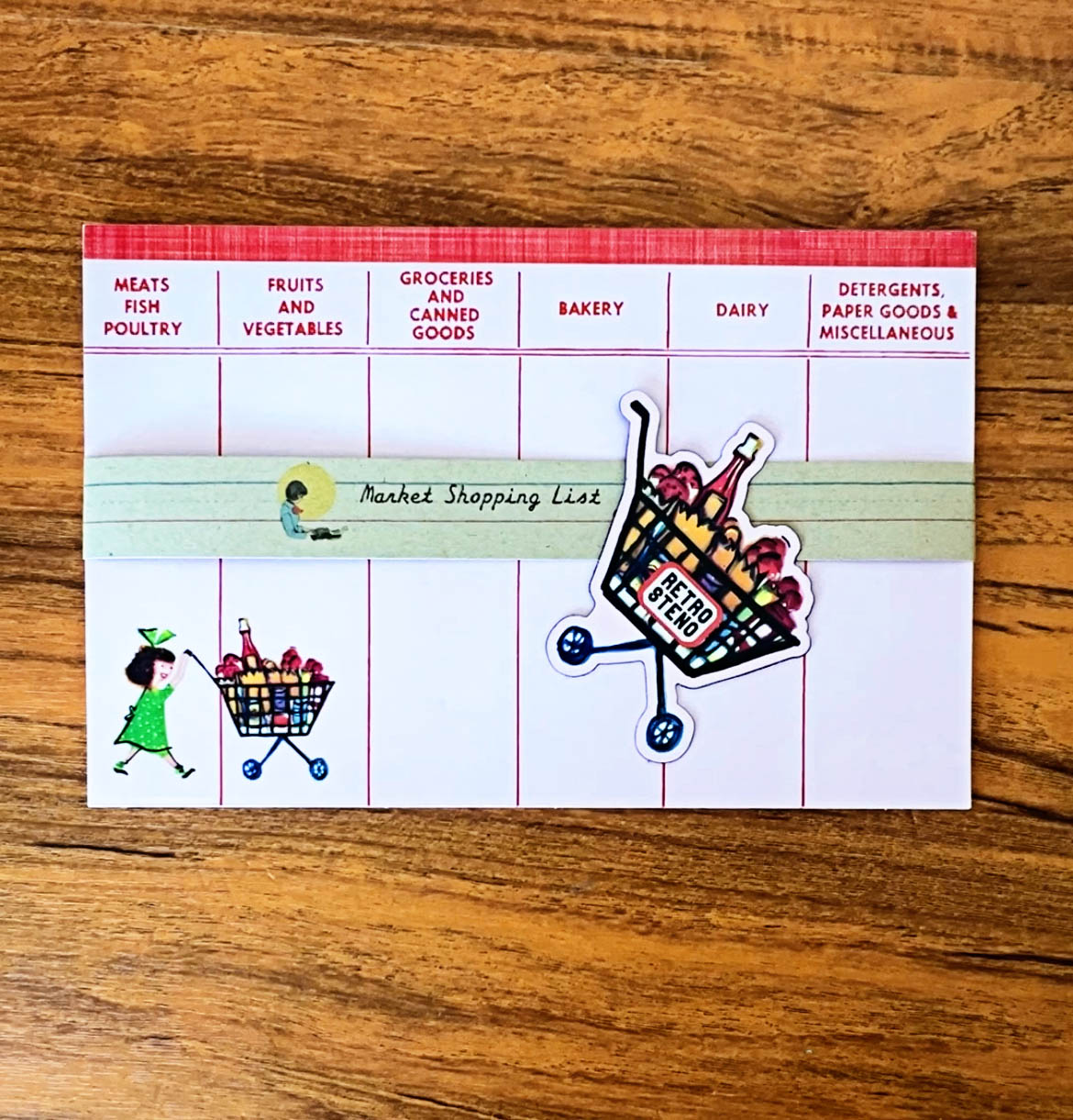 To Market Grocery List Magnetic Notepad